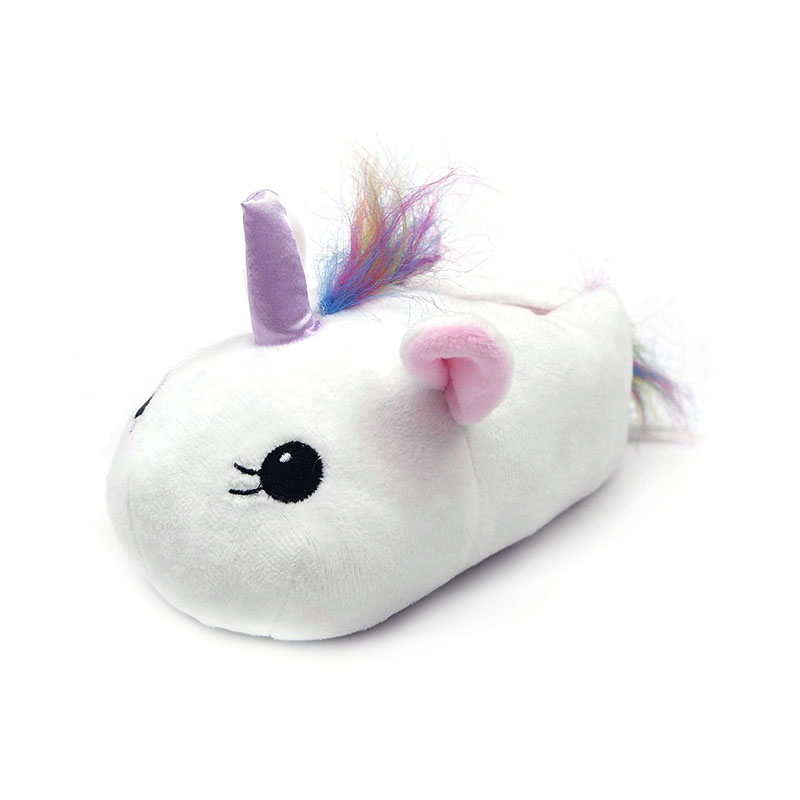 Simpatiche pantofole bianche con unicorno