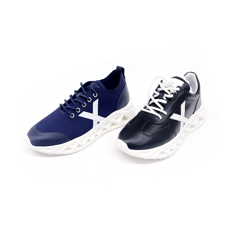 Scarpe casual da uomo blu e nere